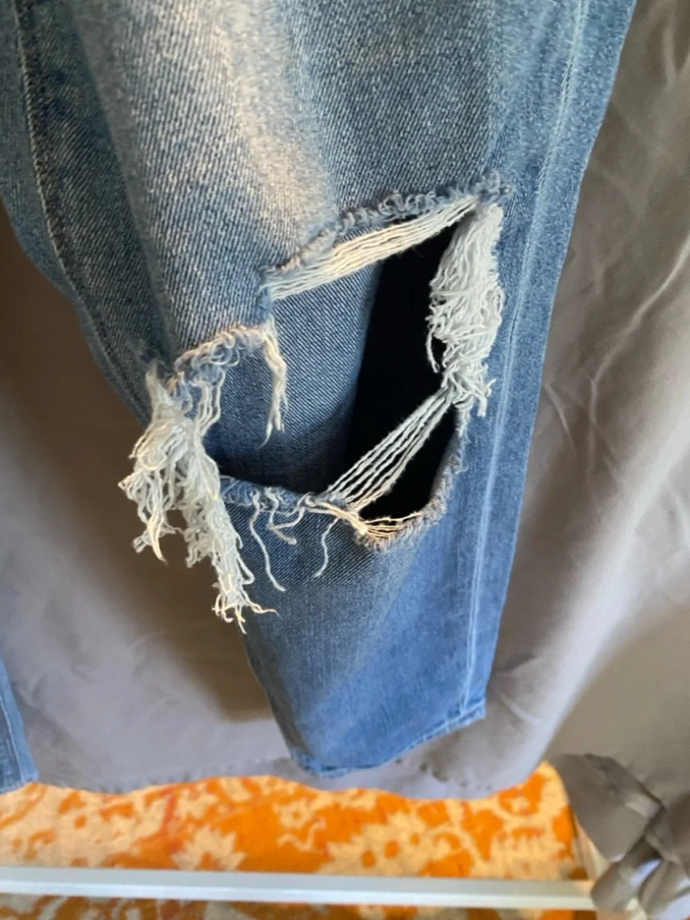 American Eagle Outfitters Blue Distressed Boyfriend Jeans - Picture 7 of 10